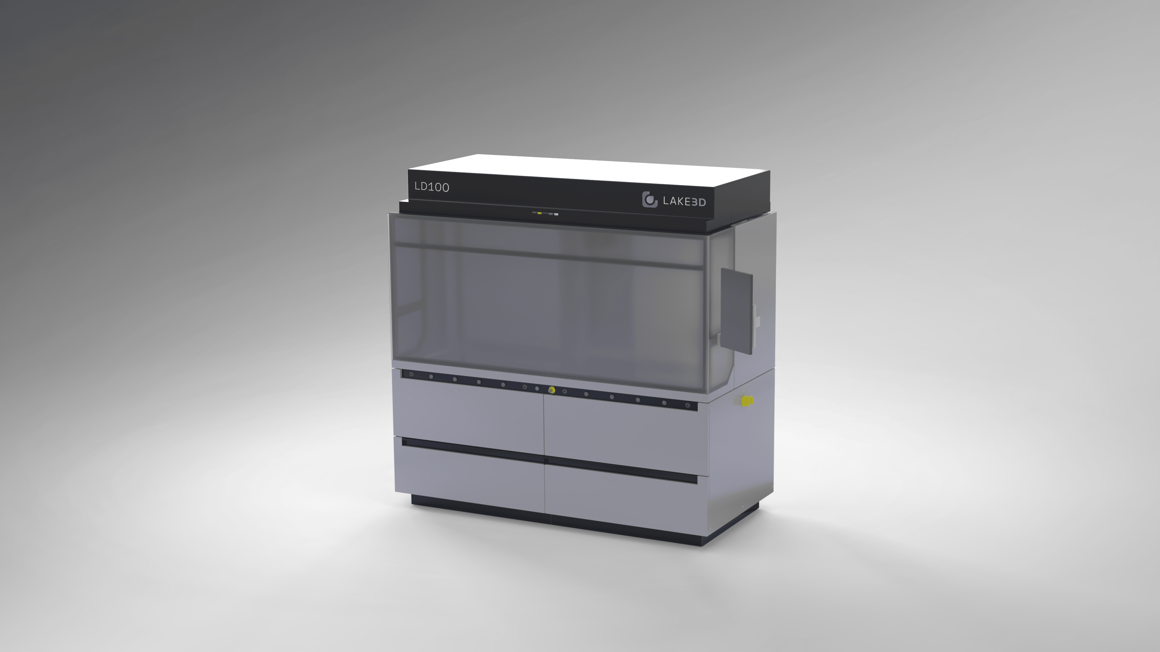 Lake3D LD100 3D printer featuring advanced multi-material capabilities with 4 materials